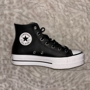 Leather Platform High Top Converse